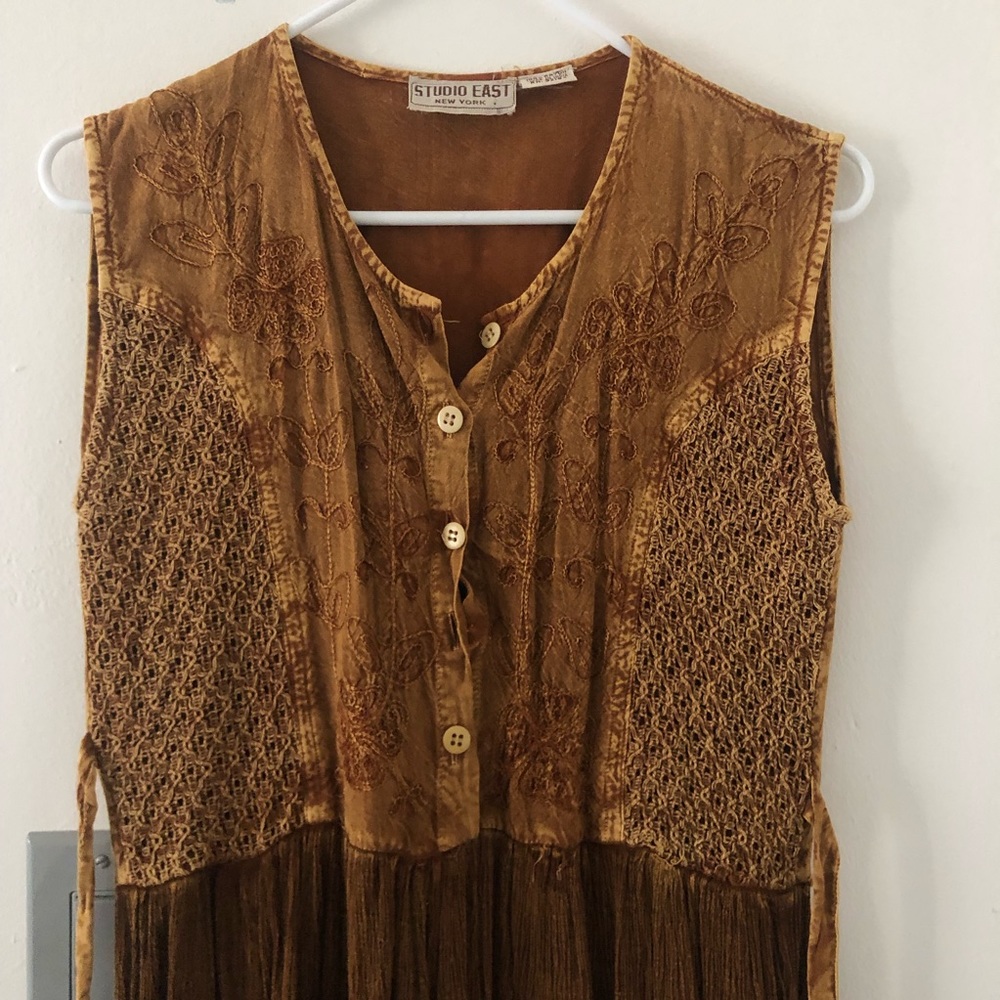 Vintage boho midi dress